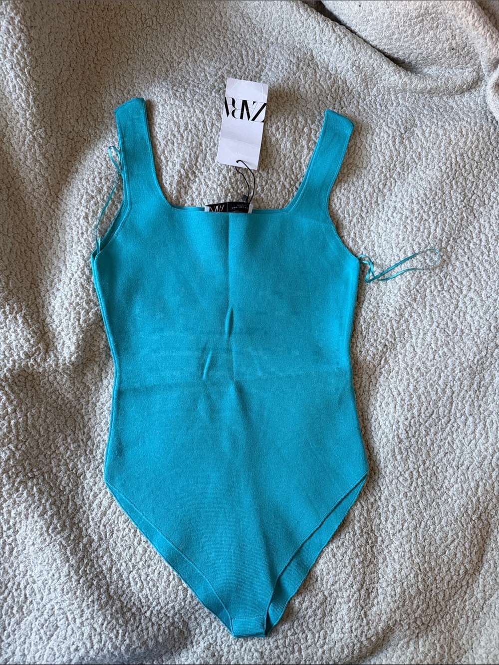 Zara Bright Turquoise Bodysuit